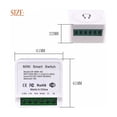 thumbnail image 4 of Mini módulo de interruptor de luz inteligente WiFi de 1 banda DIY con aplicación Smart Life/Tuya y control remoto inalámbrico, compatible con Alexa Echo y Google Home, 1/2 vía, 4 of 5
