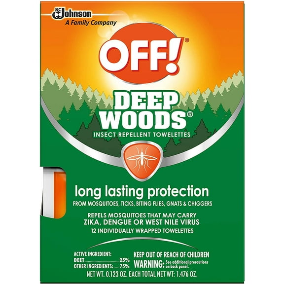OFF! Deep Woods Towelettes, 12 CT Pack of 3