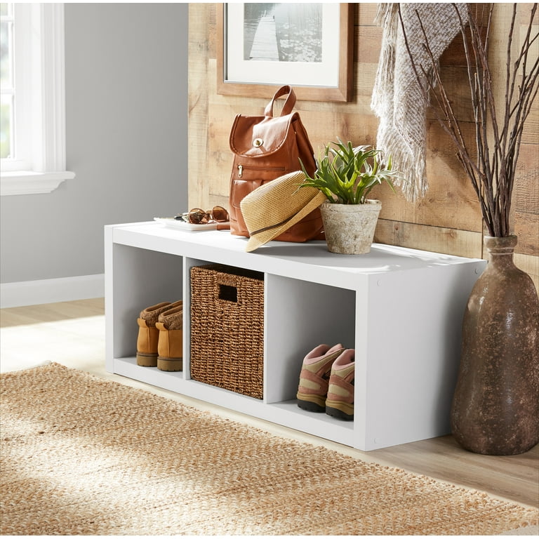 Better Homes Gardens 3 Cube Storage Organizer White Texture