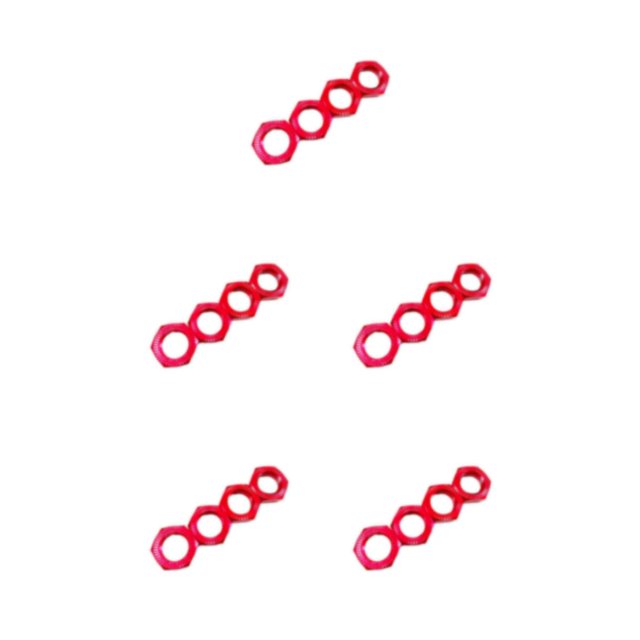 relayinert Set of 4 Wheel Nuts for 1 7 1 8 RC Vehicles Practical Replacement Accessories Red Diameter:17mm 5Set