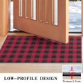 thumbnail image 3 of Red Black Plaid Checkered Pattern Door Rugs,Washable Non Slip Door Mats Indoor,Decorative Door Mats,Entry Mat Indoor for Entrance,Bedroom,Kitchen,Bathroom,17"x30", 3 of 6