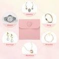 thumbnail image 5 of Uxcell Jewelry Pouch Velvet Pouches Snap Button Jewelry Storage Bags Present Pouch Pink 3x3 Inch, 5 of 7