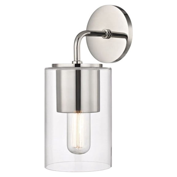 -One Light Wall Sconce In Style-5.25 Inches Wide By 12.5 Inches High-Polished Nickel Finish Mitzi H135101-Pn