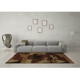 thumbnail image 3 of Ahgly Company Indoor Square Abstract Brown Modern Area Rugs, 8' Square, 3 of 4