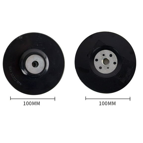 4Inch 100Mm Backing Pad Fibre Disc M10 Thread with Lock Nut for Angle Grinder Black