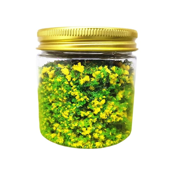 Mini decoración de dioramas con hojas de flores artificiales de 185 ml para accesorios de diseño Amarillo