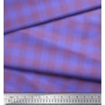 thumbnail image 2 of Soimoi Purple Silk Fabric Check Check Decor Fabric Printed Yard 42 Inch Wide, 2 of 2