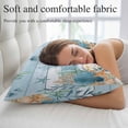 thumbnail image 5 of Blue Coastal Pillow Covers, Linen Long Throw Pillow Case, Summer Beach Starfish Shell Coral Nautical Holiday Pillow Protector Decorative Cushion Cover for Living Room/Bedroom 20" x 30", 5 of 8
