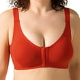 thumbnail image 3 of GYUJNB Bras for Women Women's Plus Size Wireless Bra With Front Closure Seamless Back Comfortable And Adjustable For Side Gathering And Sagging Bras for Women Full Coverage,Red,XXXL, 3 of 6