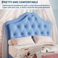 thumbnail image 3 of Yeshouse estructura de cama individual de princesa con cajones de almacenamiento y luces LED, tapizada en terciopelo con botones de cristal, silenciosa y sin necesidad de somier, ideal para niños, 3 of 7