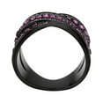 thumbnail image 5 of Womens Light Black Ring Anillo Para Mujer Stainless Steel Ring with Top Grade Crystal in Amethyst Giselle, 5 of 5