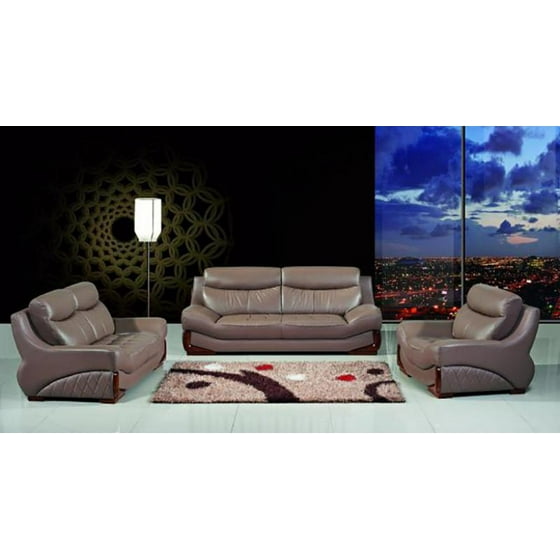 Maxwest P525 Modern Mocha Genuine Leather Sofa Loveseat And Chair Set 3 Pcs Maxwest P525 Modern Mocha Genuine Leather Sofa Loveseat And Chair Set 3 Pcs