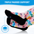 thumbnail image 5 of AMITOFO Diabetic Socks for Women, Non Binding Top, Seamless Toe, Loose Fit, Ultra Stretch Design for Swollen Legs, Edema, Elderly, Pink Flower, 9-11, 5 of 8