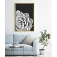 thumbnail image 1 of PixonSign Framed Wall Art Print Set Gray Rose Succulent Floral Cactus Photography Modern Art Chic Relax/Calm Grey Dark Black and White for Living Room, Bedroom, Office - 16"x24" Natural, 1 of 5