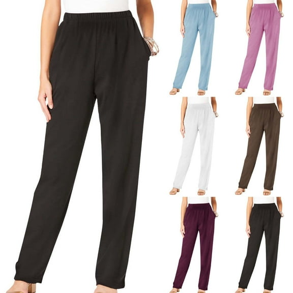 Brnmxoke High-Waisted Sweatpants for Women Baggy Comfy Lounge Pants with Pockets Plus Size Soft Cinch Bottom Joggers Pants Black,XXXXL