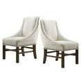 thumbnail image 4 of Caden Contemporary Fabric Upholstered Dining Chairs (Set of 2), Natural and Brown, 4 of 5
