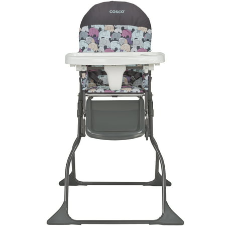 Cosco Simple Fold Full Size High Chair with Adjustable Tray, Elephant