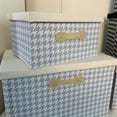 thumbnail image 4 of Houndstooth Foldable Storage Bin Sturdy Base Organize Home Car, 4 of 12