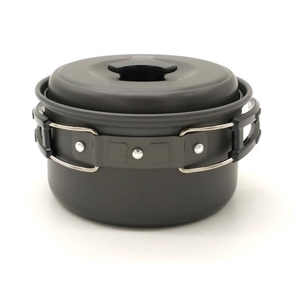 RENACLIPY Outdoor Black Metal Stew Pot for Open Fire Cooking, Camping Cookware, 1 Piece