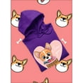 thumbnail image 3 of Cute Corgi Pup In A Basket Hoodie Women -Image by Shutterstock, Female 4X-Large, 3 of 4