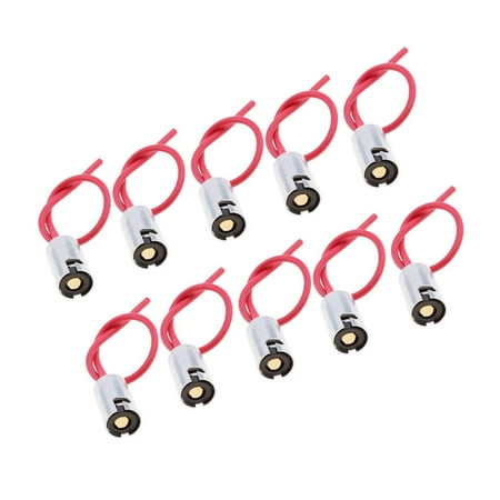

10 Pieces BA9S Light Lamp Bulb Holder Base Female Socket Wire Connectors