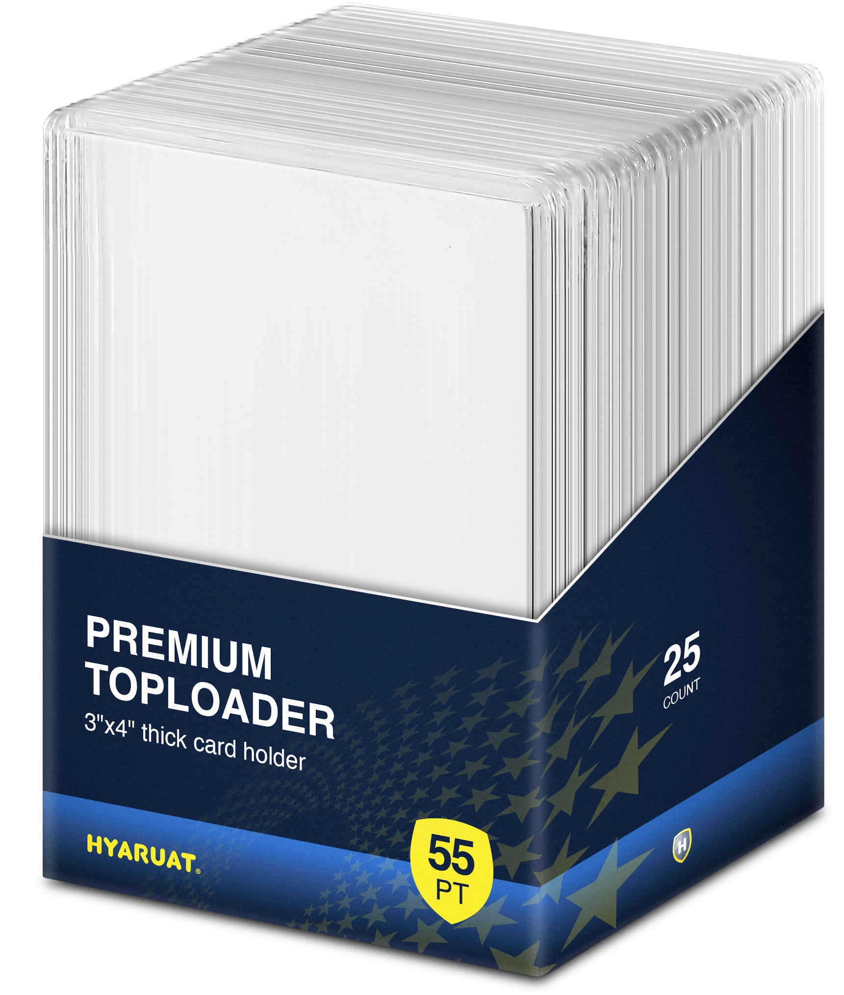 HYARUAT 55pt Top Loaders for Cards, Thick Holder with Protective Film