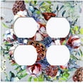 thumbnail image 3 of Metal Light Switch Plate Cover Cotton Flower Bouquet Pastel Blue FLW015, 3 of 13
