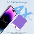 thumbnail image 5 of Compatible for iPhone Charger, 2Pack 6FT Light-ning Charging Cable with 18W Fast Charging Block USB Charging Brick Phone Charger, Wall Charger Block Adapter Compatible for iPhone14/13/12/11, Purple, 5 of 9