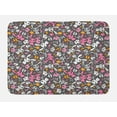 thumbnail image 1 of Doodle Bath Mat, Kawaii Bunnies and Clouds with Cute Heart Eyed Skulls Japanese Anime Design Print, Non-Slip Plush Mat Bathroom Kitchen Laundry Room Decor, 29.5 X 17.5 Inches, Multicolor, Ambesonne, 1 of 2