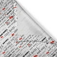thumbnail image 5 of Ambesonne I Love You Grommet Curtain, Romance Words Hearts, 50" x 96", Red White Black, 5 of 6