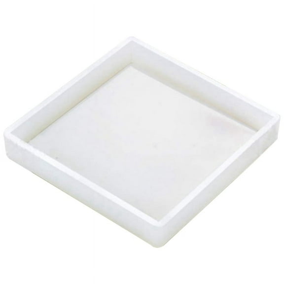 Silicone Coaster Molds Silicone Resin Mold, Clear Epoxy Molds For Casting With Resin, Concrete, Cement And Polymer Clay (4 Pack Square Molds)