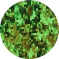 thumbnail image 1 of Ahgly Company Indoor Round Patterned Dark Forest Green Area Rugs, 7' Round, 1 of 6