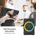 thumbnail image 7 of Case for Samsung Galaxy Tab A7 Lite 2021 8.7 inch with Screen Protector, 360 Degree Rotating Kickstand Hand Strap Heavy Duty Shockproof Cover with Shoulder Strap, Black, 7 of 7