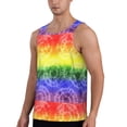 thumbnail image 2 of KLL Colorful Tie Dye Print Men's Muscle Gym Workout Stringer Tank Tops Bodybuilding Fitness T-Shirts Tank Tops Men-Small, 2 of 7