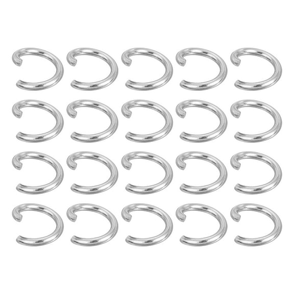 Uxcell 100Pcs Open Jump Rings, 10mm 316 Stainless Steel O Rings, Split Rings Circle Clasp Connecting Ring, Silver