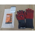 thumbnail image 1 of HOMEMAXS - Par de guantes para horno resistentes al calor de menos de 800 ℃, guantes protectores de silicona para barbacoa de algodón (negro, rojo), 1 of 6