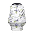 thumbnail image 2 of Fotbe Lavender Flowers Pattern Car Seat Covers for Babies, Nursing Breastfeeding Cover Infant Carseat Canopy, Soft Stretchy Carrier Cover, 2 of 9