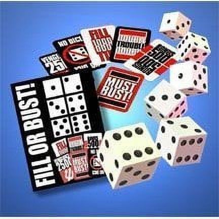 Fill or Bust Great Card and Dice Game - Family Fun Toy for all Ages - Great  Gift Idea - Perfect for Vacations, Family Game Night, Birthdays, Xmas - 2  Pack Bundle Set 