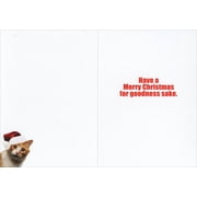Nobleworks Tree Fainted Cat Funny Christmas Card