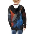 thumbnail image 4 of chaqlin Ice Hockey Hoodies for Boys 6-7 Soft Full-Zip Hooded Paint Splatter Long Sleeve Hoodie Sweatshirt Kids School Jacket with Pockets, 4 of 6
