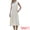 Apricot, variant on DARING DIVA Women's Linen Sleeveless V Neck Bow Tie Ruffle Collar Flowy Dress S Apricot