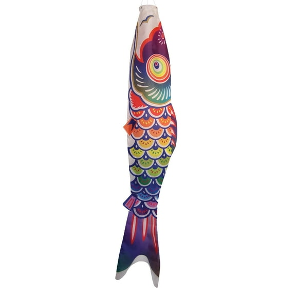 In the Breeze Spectrum Koi Fish Windsock, 5-Feet, Hanging Decoration