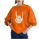 thumbnail image 1 of Sudadera Para Mujer Moda Impreso Blusa Suelta de Manga Larga Cuello Redondo Tops Casuales Sudaderas Con Capucha Odeerbi ODB129844, 1 of 5