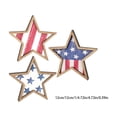 thumbnail image 4 of AZXY 4th of July Decorations, 3Pcs Rustic Wooden USA Star Wall Decor with American Flag Pattern, Ideal for Independence Day Tabletop Centerpieces & Outdoor Yard Patriotic Party Supplies, 4 of 7