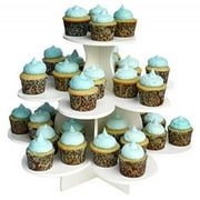 Angle View: The Smart Baker 3 Tier Flower Cupcake Tower Stand Holds 48+ Cupcakes "As Seen on Shark Tank" Cupcake Stand