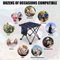 thumbnail image 4 of HEQUSIGNS 2PCS Folding Camping Stool, Portable Outdoor Camping Chair with Storage Bag, Lightweight 450 LB Bearing Capacity Chair for Adult Fishing Hiking Gardening, 4 of 7