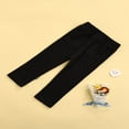 thumbnail image 2 of JUNWELL Toddler Baby Girls Leggings Rib Knit Bottom Pants with Pocket Fall Winter Warm Clothes Black 5-6 Years, 2 of 7