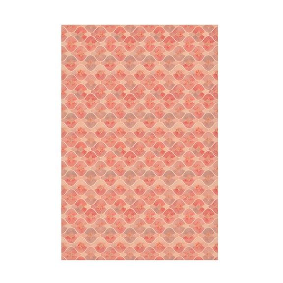Canvas Wall Art - Treechild 'Pink Romantic Pattern' Wall Art for Living Room, Bedroom, or Office D?cor by Trademark Fine Art - 12 x 19 Inches