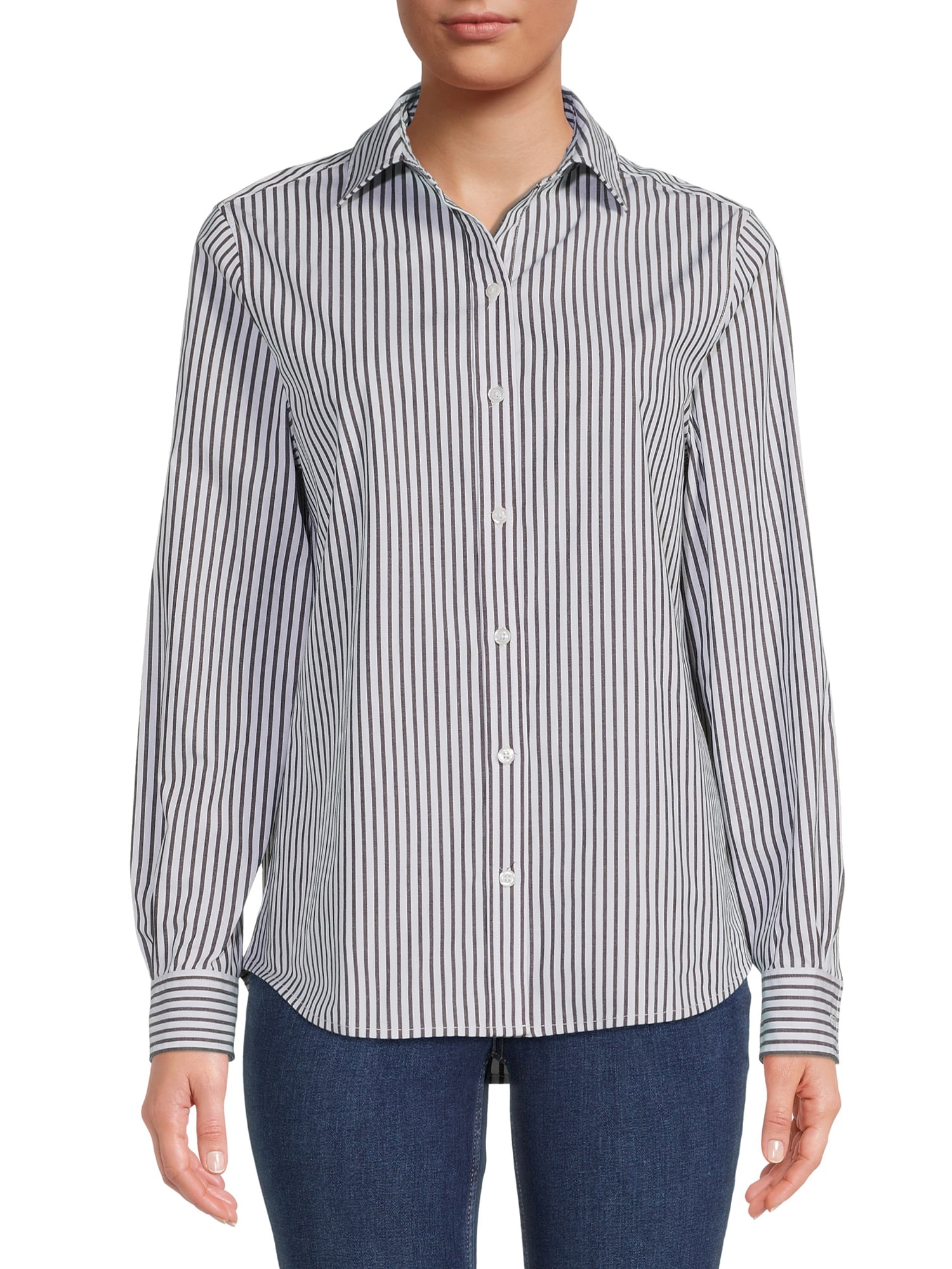 Blu White Blu Women's June Striped Button-Down Shirt