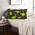 thumbnail image 6 of Salouo Cute Cartoon Dinosaurs Green Silhouette Print Print Pillow Case Cover,Wrinkle-Free Bed Pillow Cover Pack of 1 Home Decor Fade-Resistant and Stain-Resistant ,Pillows Not Included -14"x20", 6 of 8